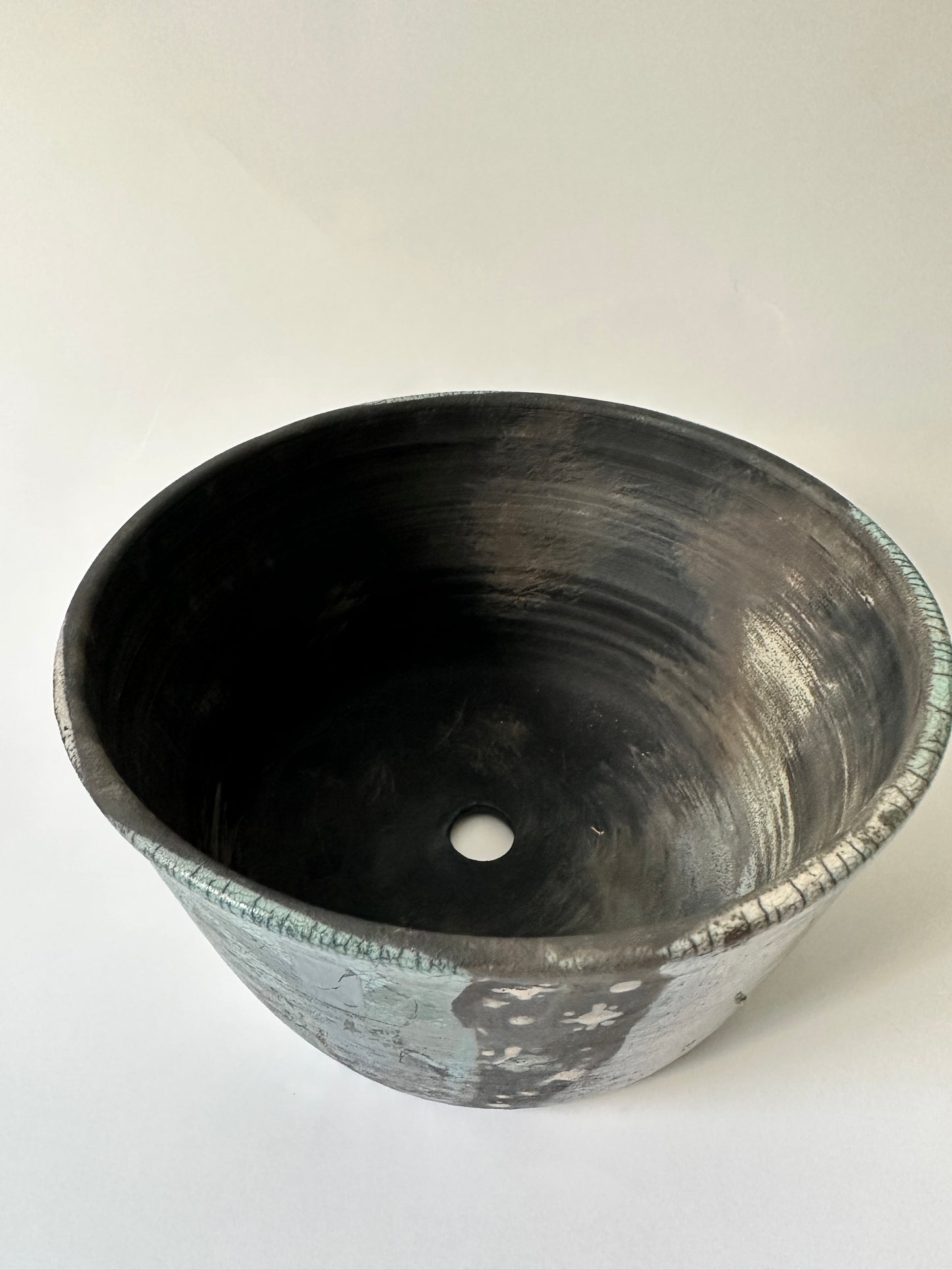 Raku Moon Phase Planter